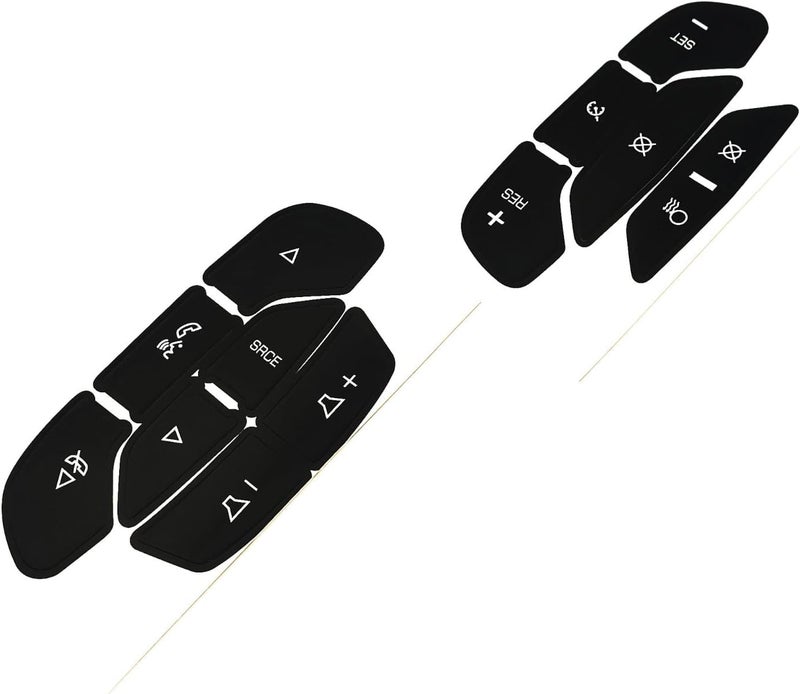 AtticZone Steeing Wheel Dash Button Repair Kit Stickers Decals Compatible with Cadillac Escalade ESV EXT 2007 2008-2014 - Image 4